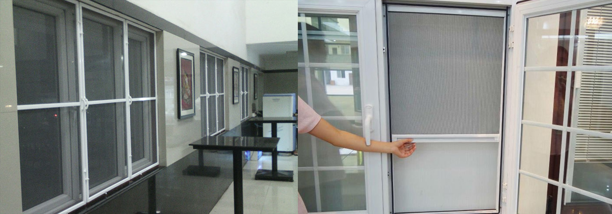 pleated mesh for door windows